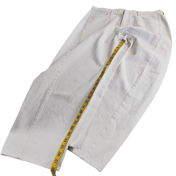 MOTHER The Half Pipe Ankle Jeans in Picket Fence, White, High Rise, Relaxed, 32 - Picture 10 of 10